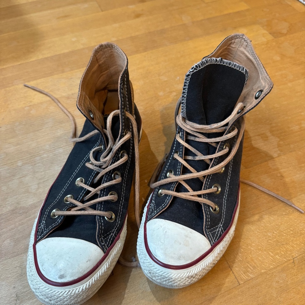 Leather Converse High Tops | women’s 7, men’s 5